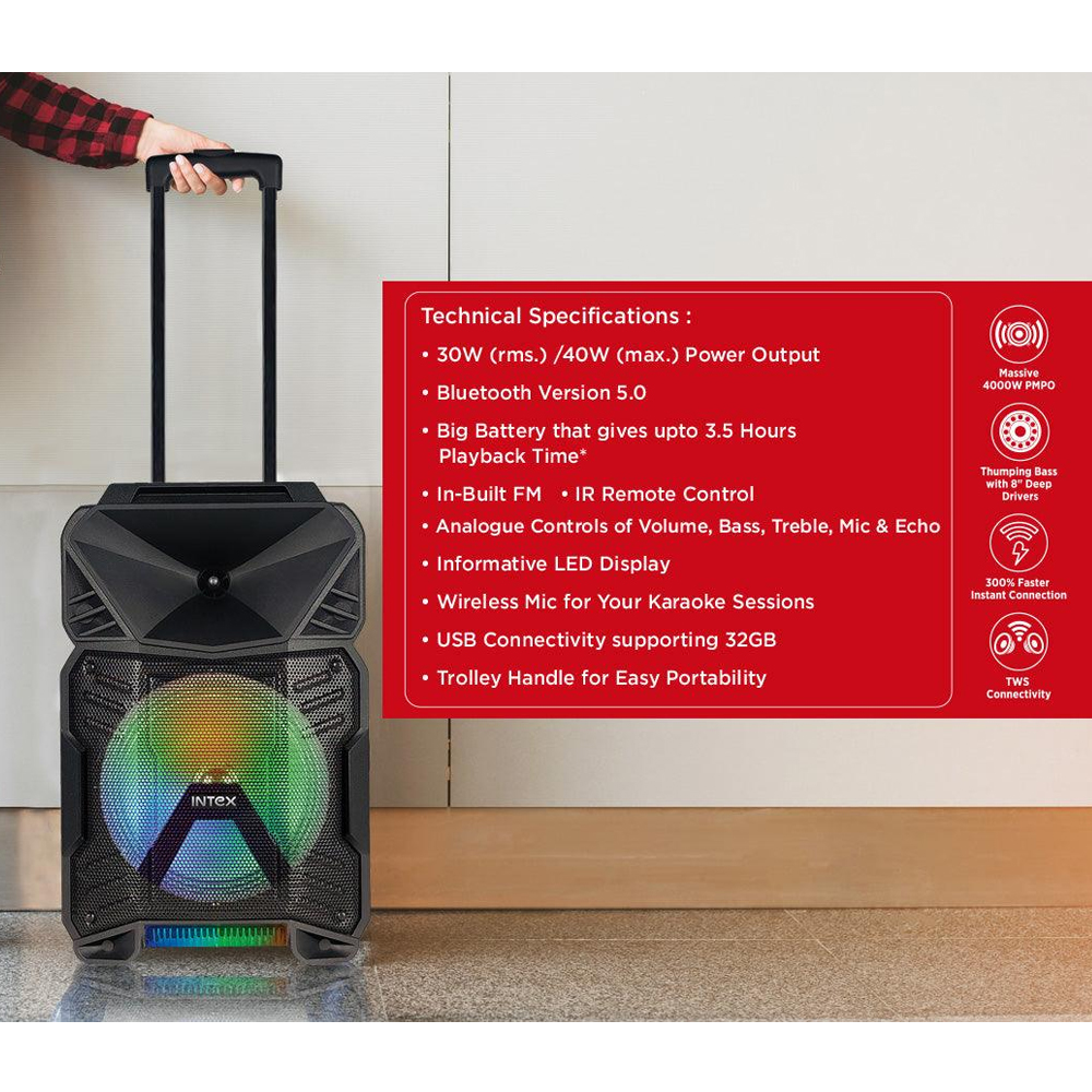 T 300 Tufb Intex Trolly Speaker Intex Trolley Speaker Bluetooth