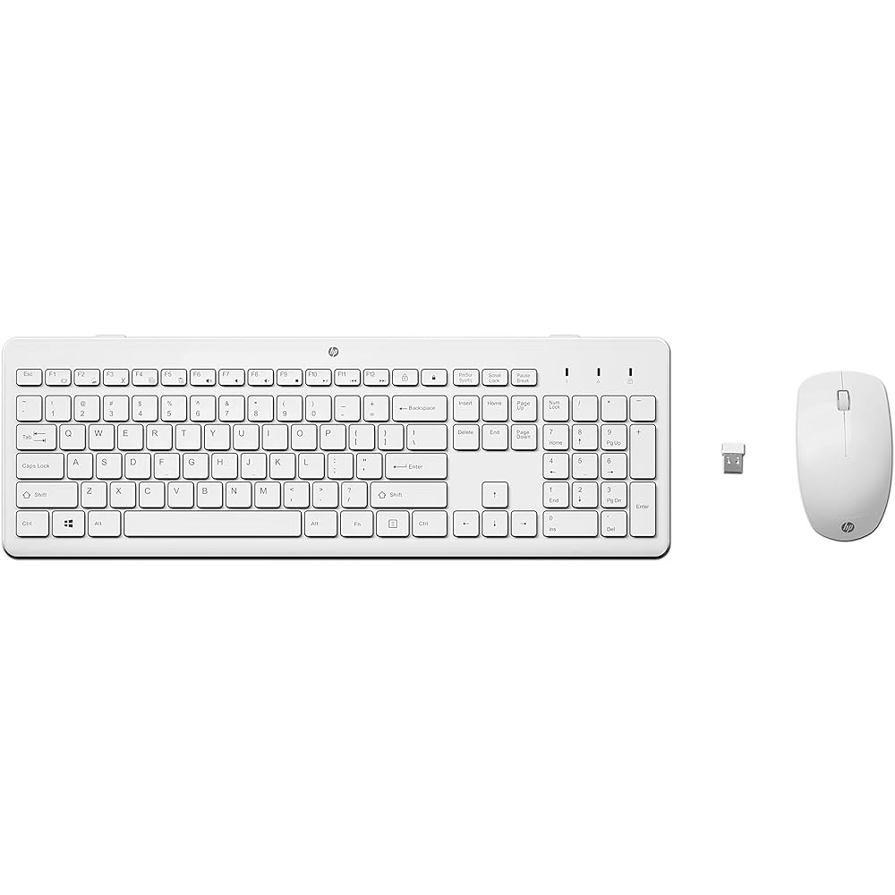 HP Wireless Keyboard Mouse Combo 230 White