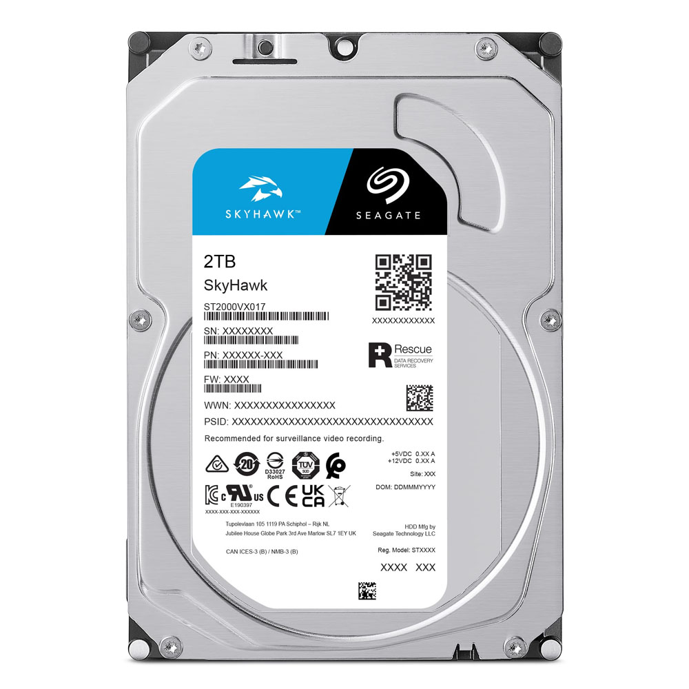 Seagate Surveillance Hard Disk Drive 2TB Skyhawk ST2000VX017