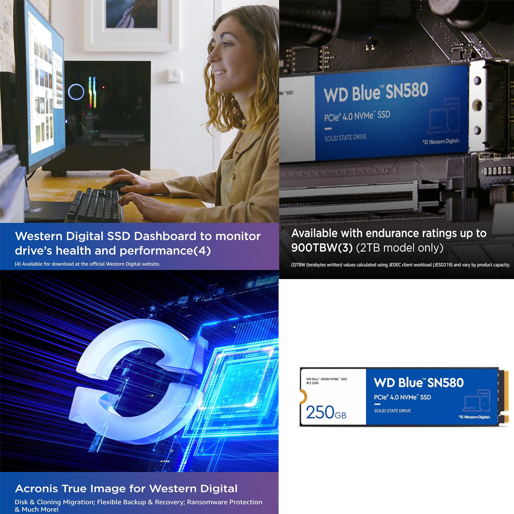 WD NVMe SSD Blue 2280 250GB SN580 - Image 5