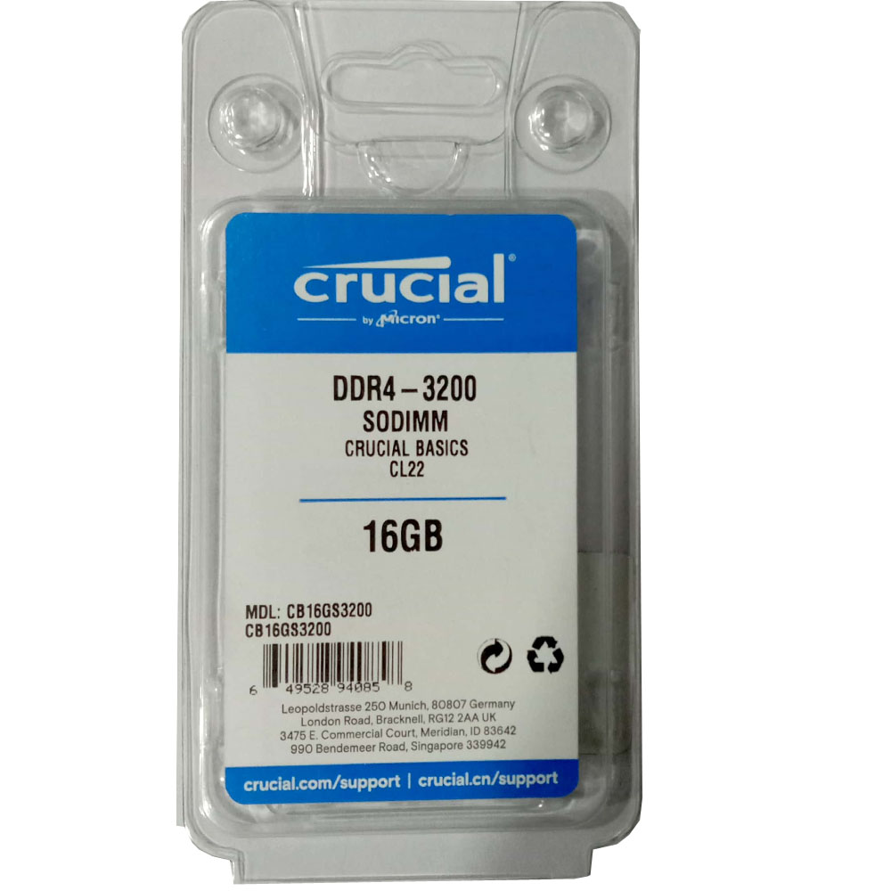 Crucial Laptop Ram 16GB DDR4 3200 SODIMM